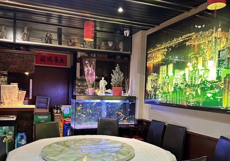 kitsch interior of Fong Mei Chinese restaurant