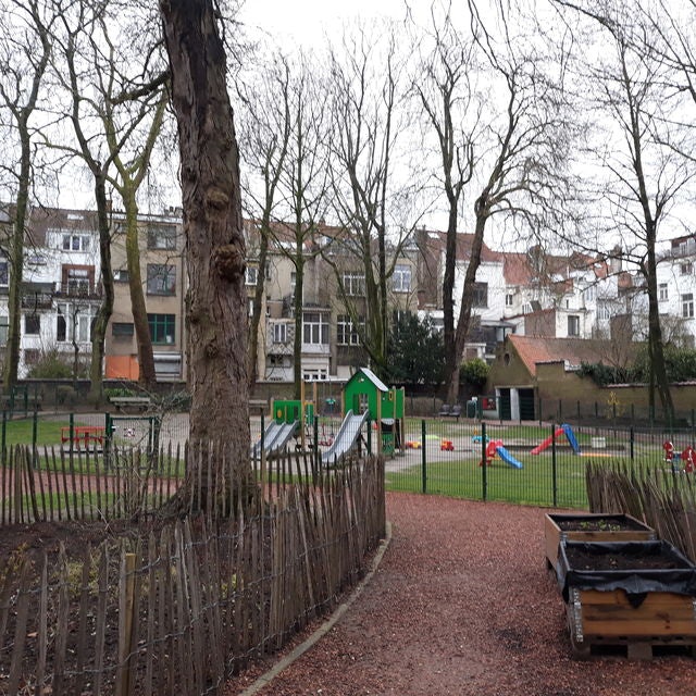 children's playground at Parc Faider in Brussel